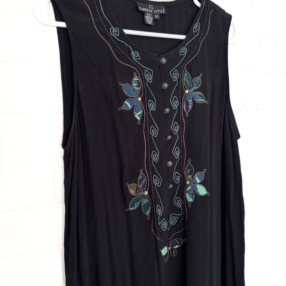 Carole Little Vintage 90s Little Black Dress - Picture 3 of 8